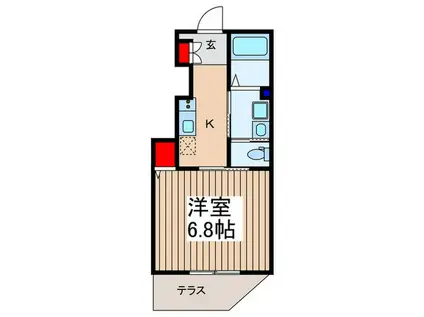 TS TWO(1K/1階)の間取り写真