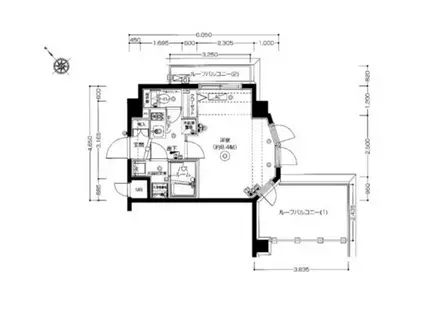 フェニックス練馬桜台(1K/6階)の間取り写真