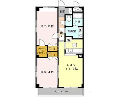 グレイスコート(2LDK/1階)の間取り写真