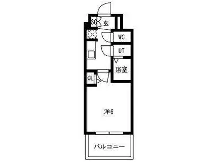 メイクスアート新栄III(1K/11階)の間取り写真