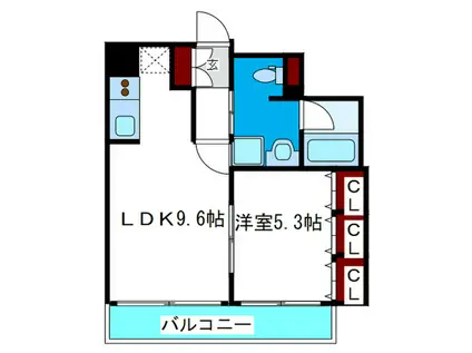 南堀江アパ-トメントグランデ(1LDK/2階)の間取り写真