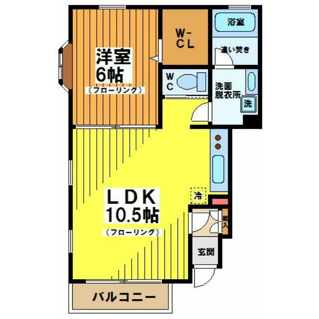 ツインハウス結喜(1LDK/1階)の間取り写真