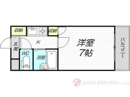 シャルム橋本III(1K/5階)の間取り写真