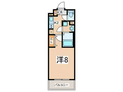 リバービュー横浜(1K/1階)の間取り写真