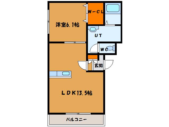 セゾンクレールAOYAGI 2(1LDK/1階)の間取り写真