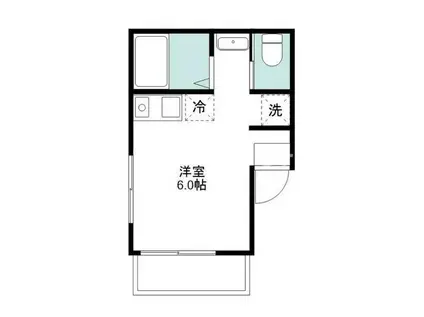 ベルコーポ(ワンルーム/3階)の間取り写真