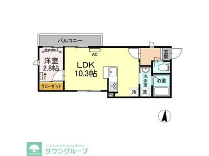 ノーバヤ カナヤ(1LDK/3階)の間取り写真