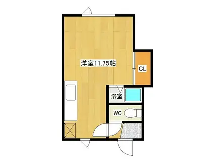 コーポコスモス(ワンルーム/1階)の間取り写真