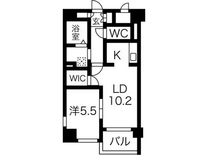 EGLANTYNE(1LDK/5階)の間取り写真