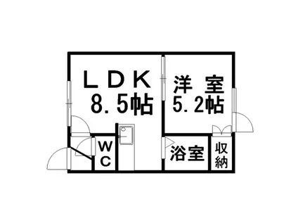 アーバンTTH(1LDK/1階)の間取り写真