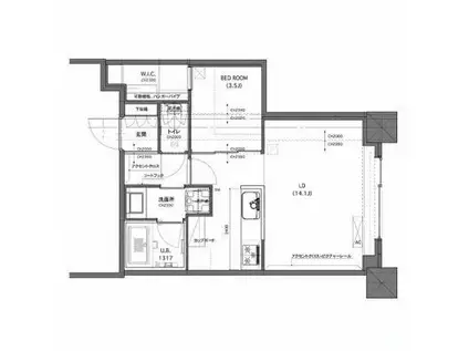 BRILLIA IST TOWER 勝どき(1LDK/27階)の間取り写真