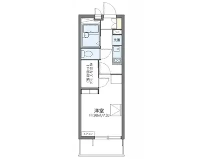 レオパレスアイリスN(1K/3階)の間取り写真