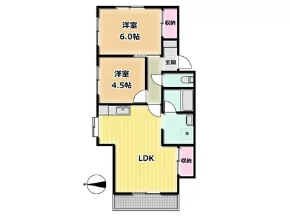 アン・ロジュマン(2LDK/3階)の間取り写真