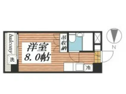 メゾン・ド・パラレール(ワンルーム/1階)の間取り写真