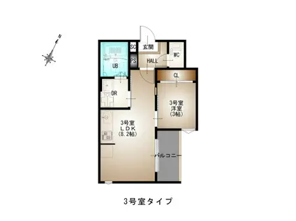 REGALEST-N(1LDK/1階)の間取り写真