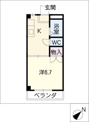 プラザコレージュ(1K/2階)の間取り写真