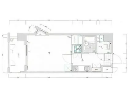 ピュアドームアリオス博多(1K/2階)の間取り写真