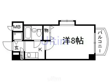 パラドール伏見(1K/5階)の間取り写真