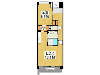 TS GARDEN 清瀬(1LDK/7階)の間取り写真