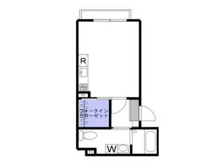 リバーアイランド(ワンルーム/2階)の間取り写真