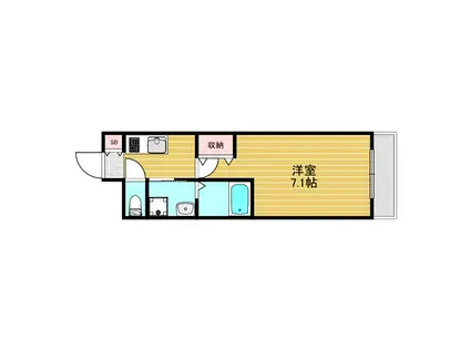 AILE上新庄(1K/2階)の間取り写真