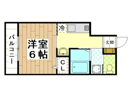 近大前ビル(1K/2階)の間取り写真