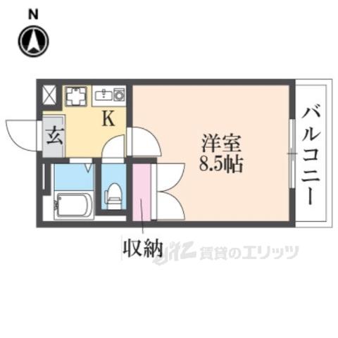 レオパレスウエストコート(1K/2階)の間取り写真