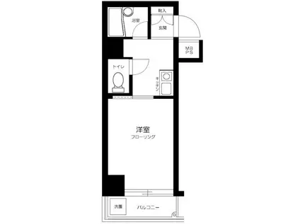 ホーユウコンフォルト隅田公園第2(1K/3階)の間取り写真