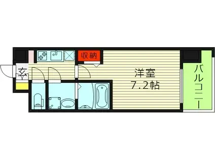 レジュールアッシュ桜宮エクシード(1K/9階)の間取り写真