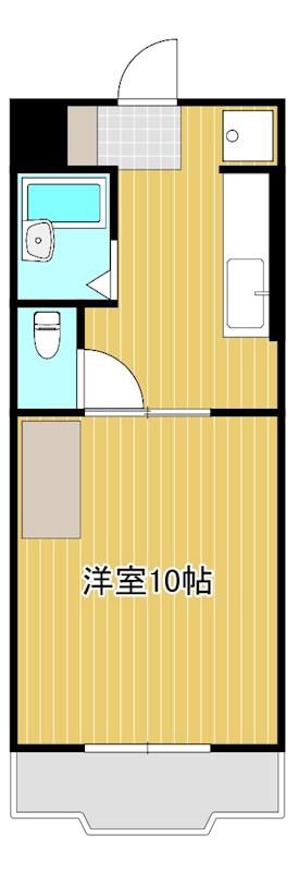 パークハイツ水堀(1DK/3階)の間取り写真