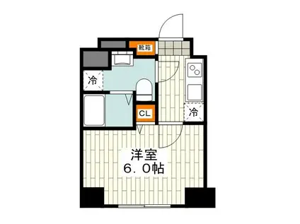 リヴシティ横濱インサイト(1K/1階)の間取り写真