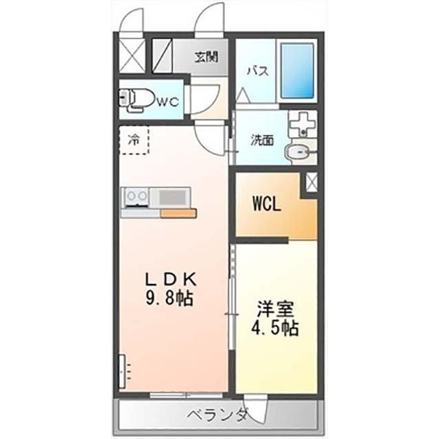 IRIE LIFE II(1LDK/1階)の間取り写真