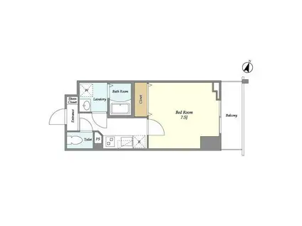 LIBR GRANT 大宮(1K/7階)の間取り写真