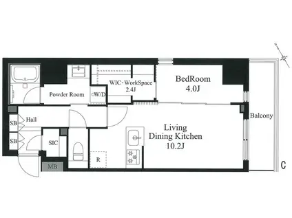 ラティエラ秋葉原(1LDK/5階)の間取り写真