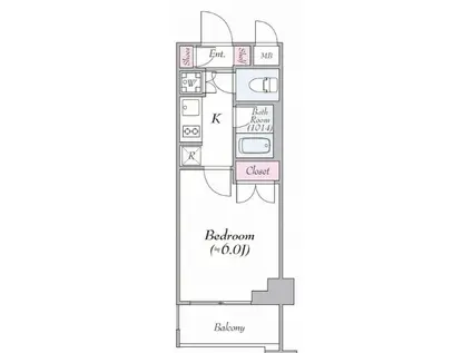 EL VIENT EARTH SUMIDA-AZUMA(1K/5階)の間取り写真