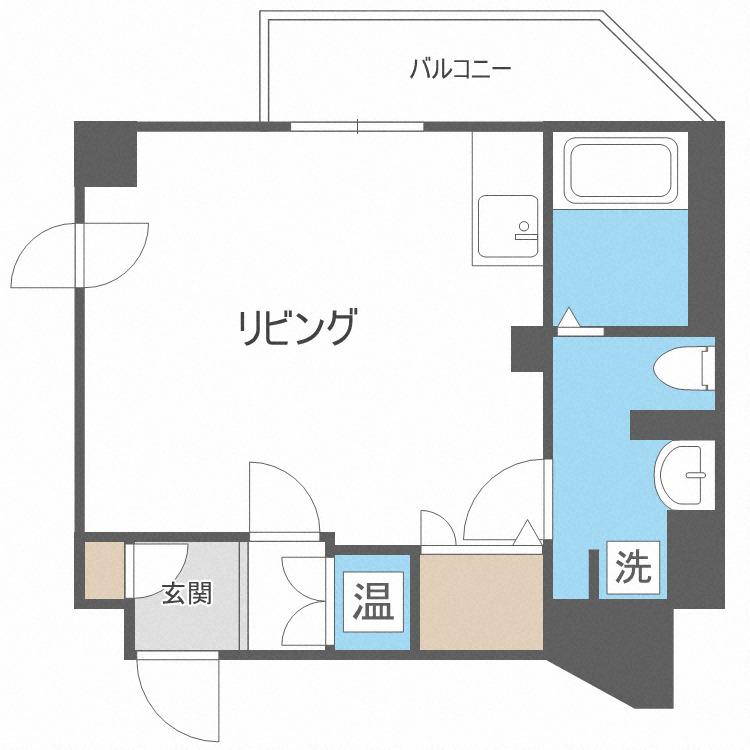 RIOVISTA(ワンルーム/6階)の間取り写真