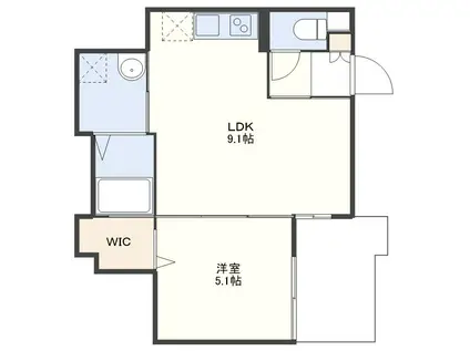 ファーストラック出来大工町(1LDK/10階)の間取り写真