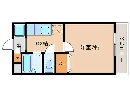 マ・メゾンサカエ(1K/2階)の間取り写真