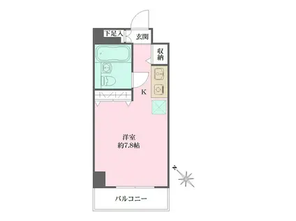 サイプレス北新宿(ワンルーム/2階)の間取り写真