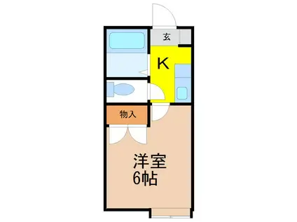 ピュア小豆坂(1K/2階)の間取り写真