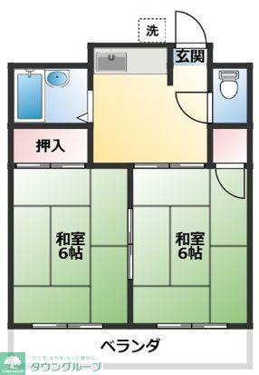 マンション三鈴(2K/3階)の間取り写真