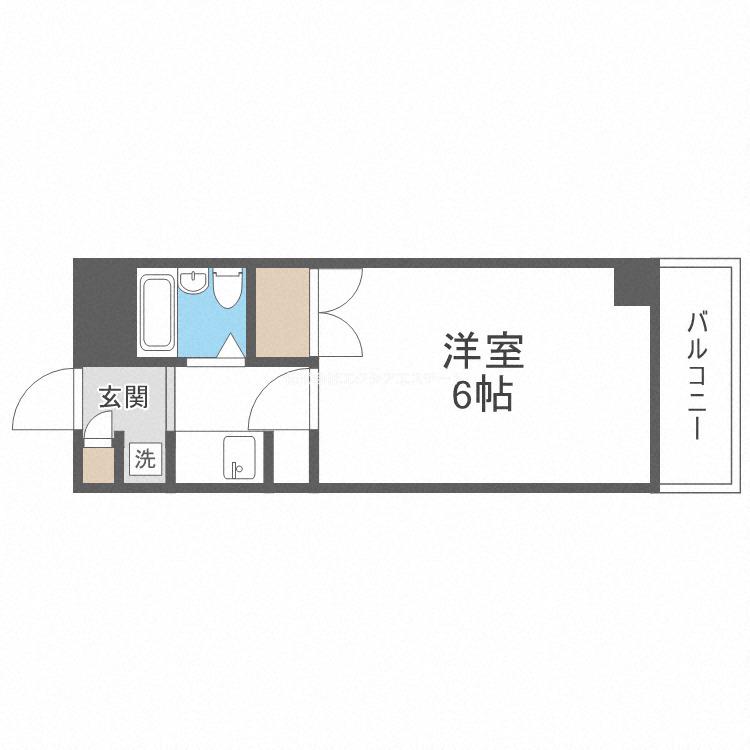 サンライズ 野田阪神(1K/5階)の間取り写真
