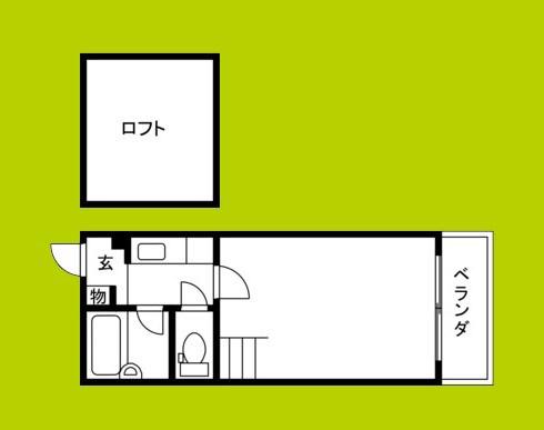 カーサ東住吉5(1K/5階)の間取り写真