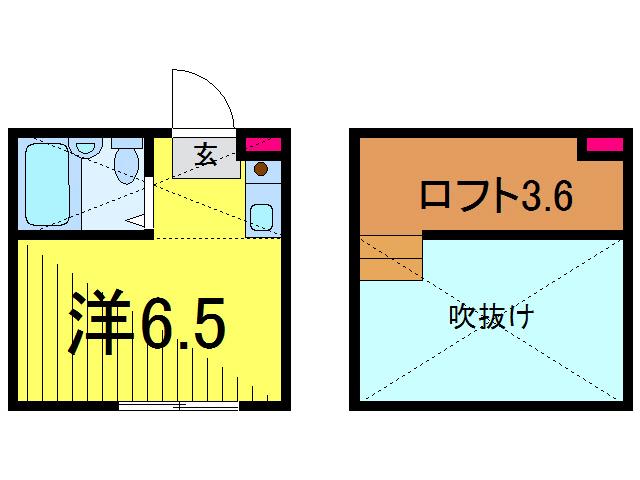MDM金町 イースト(ワンルーム/2階)の間取り写真