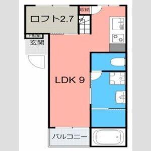 MERCURE-II(ワンルーム/2階)の間取り写真