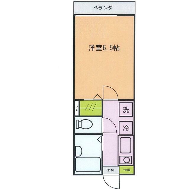 エクレールK花水台(1K/3階)の間取り写真