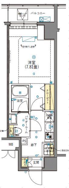 SHOKEN RESIDENCE早稲田(1K/7階)の間取り写真