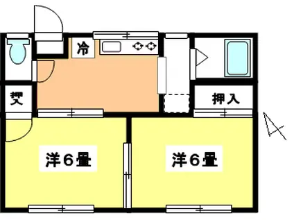 大井ハイツ(2DK/1階)の間取り写真