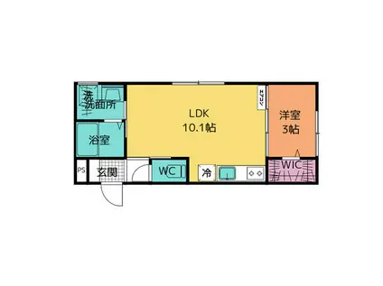 AMOUR LIEN(1LDK/1階)の間取り写真