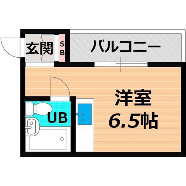 今福グリーンハイツ(ワンルーム/3階)の間取り写真